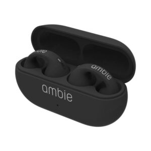 wireless bluetooth earphones tws ear hook headset sport earbuds upgrade pro for ambie sound earcuffs 1:1 earring (black)