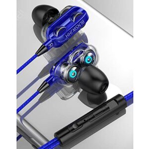 Gazechimp Earbuds Ear Buds Stereo Earphones in-Ear Headphones Earbuds with Microphone Mic and Volume Control Noise Isolating 3.5MM Ear Buds for Android, Blue