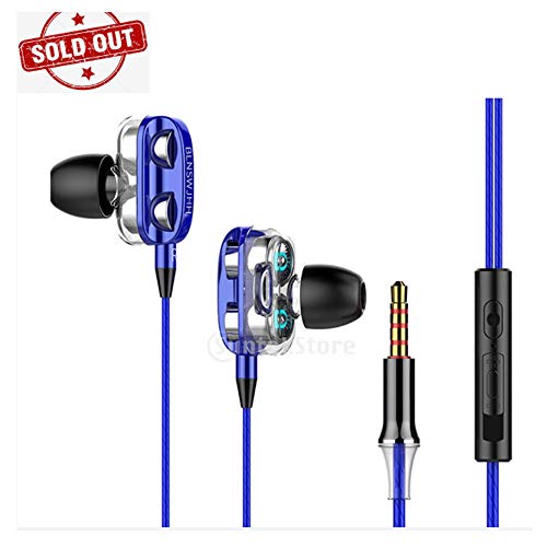 Gazechimp Earbuds Ear Buds Stereo Earphones in-Ear Headphones Earbuds with Microphone Mic and Volume Control Noise Isolating 3.5MM Ear Buds for Android, Blue