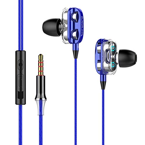 Gazechimp Earbuds Ear Buds Stereo Earphones in-Ear Headphones Earbuds with Microphone Mic and Volume Control Noise Isolating 3.5MM Ear Buds for Android, Blue