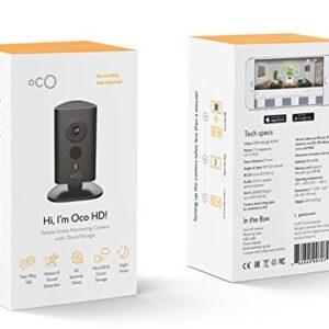 Oco HD Wi-Fi Security Camera System with Micro SD Card support and Cloud Storage for Home and Business Monitoring, Two-Way Audio and Night Vision, 960p / 720p