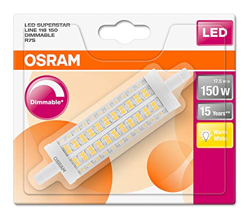 OSRAM LED Superstar LINE R7s DIM / LED Tube: R7s, 17.50 W, 150 W for, Warm White, 2700 K, / / Pack of 9