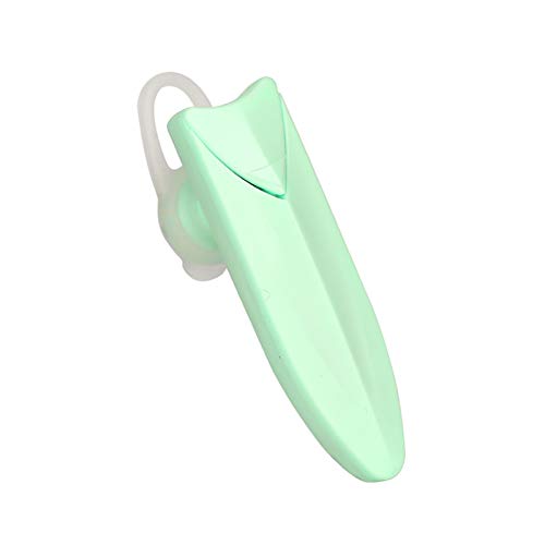 Wireless Bluetooth 5.0 Headphones,Single in-Ear Business Stereo Earphone with Microphone Noise Reduction Premium Sound with Deep Bass Earbuds Green One Size