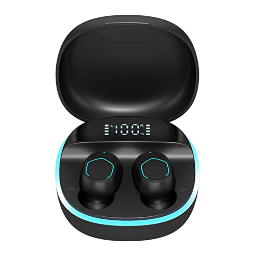 WUBO M13 Mini Wireless Earbuds Bluetooth 5.2 in Ear Headphones Smallest Invisible Built-in Microphone Waterproof Stereo Earphones with Charging Case for Sport, Gaming and Running, Black