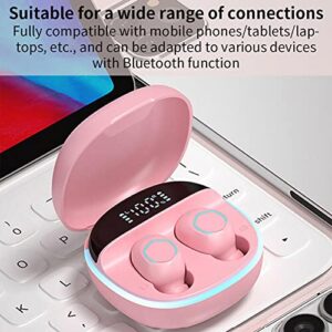 WUBO M13 Mini Wireless Earbuds Bluetooth 5.2 in Ear Headphones Smallest Invisible Built-in Microphone Waterproof Stereo Earphones with Charging Case for Sport, Gaming and Running, Black