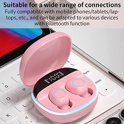 WUBO M13 Mini Wireless Earbuds Bluetooth 5.2 in Ear Headphones Smallest Invisible Built-in Microphone Waterproof Stereo Earphones with Charging Case for Sport, Gaming and Running, Black