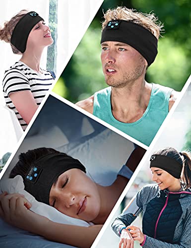 Sleep Headphones Headband, Voerou Wireless Headband Headphones Sports Sweatband with Ultra-Thin HD Stereo Speakers for Sleeping,Workout,Jogging,Yoga,Insomnia,Travel,Meditation