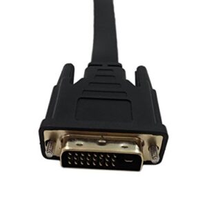 CERRXIAN 1FT Flat Slim High Speed Bi-Directional DVI (24+1) Male to HDMI Male Adapter Cable