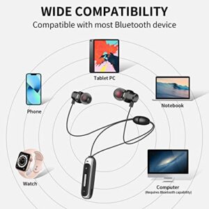 JAKPAK Bluetooth Headphones for iPhone 14 Pro Max, Bluetooth Earphone Neckband Wireless Headset Noise Cancelling Sport Headphones w/Mic Stereo Earphone for iPhone Samsung S22 Ultra A13 Moto G Stylus