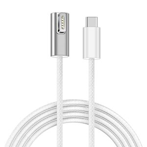 etre jeune usb c to magnetic l-tip charging cable, type c to mag-safe 1 pd 100w power fast charging converter connector replacement for 2006-2012 mac-book pro air