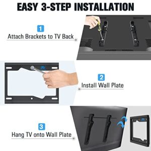 Mounting Dream TV Wall Mount for Most 17-42" TVs, Tilt TV Mount Bracket up to VESA 200 x 200mm and 44 LBS Loading, Fits for Single/ 8" Wood Studs, Low Profile and Space Saving MD2268-S