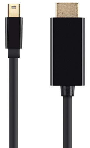 Monoprice Mini DisplayPort 1.2a to HDTV Cable - 6 Feet - Black | Supports Up to 4K Resolution And 3D Video - Select Series