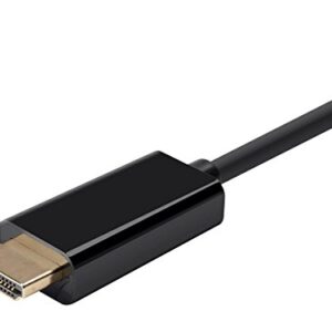 Monoprice Mini DisplayPort 1.2a to HDTV Cable - 6 Feet - Black | Supports Up to 4K Resolution And 3D Video - Select Series