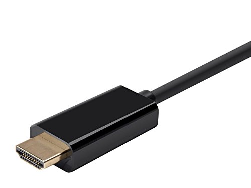 Monoprice Mini DisplayPort 1.2a to HDTV Cable - 6 Feet - Black | Supports Up to 4K Resolution And 3D Video - Select Series