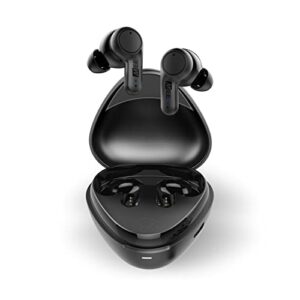 mee audio truly wireless active noise cancelling in-ear headphones with ergonomic design and 5 hours battery life (25 hours with included charging case)
