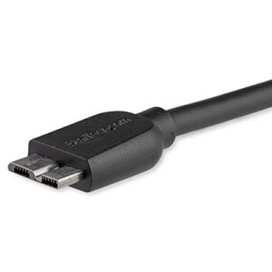 StarTech.com 15cm 6in Short Slim USB 3.0 A to Micro B Cable M/M - Mobile Charge Sync USB 3.0 Micro B Cable for Smartphones and Tablets (USB3AUB15CMS)