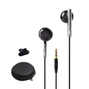 trying long cord earplug headphones for tv watching and monitoring, with microphone call controller,noise cancelling music headphones，3.5mm wired earbuds computer voice headset (with microphone)