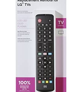 One For All Universal Replacement Learning Remote Control, Compatible Only with All LG Televisions, LCD, LED, OLED, Plasma, URC4811