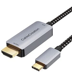 CableCreation USB C to HDMI Cable 6FT with HDR 4K@60Hz, 2K@144Hz, 2K@120Hz, USB Type C to HDMI Cable Thunderbolt 3 Compatible for MacBook Pro/Air, iMac, iPad Pro 2020, Galaxy S20 S10/Note 10