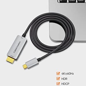 CableCreation USB C to HDMI Cable 6FT with HDR 4K@60Hz, 2K@144Hz, 2K@120Hz, USB Type C to HDMI Cable Thunderbolt 3 Compatible for MacBook Pro/Air, iMac, iPad Pro 2020, Galaxy S20 S10/Note 10