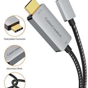 CableCreation USB C to HDMI Cable 6FT with HDR 4K@60Hz, 2K@144Hz, 2K@120Hz, USB Type C to HDMI Cable Thunderbolt 3 Compatible for MacBook Pro/Air, iMac, iPad Pro 2020, Galaxy S20 S10/Note 10