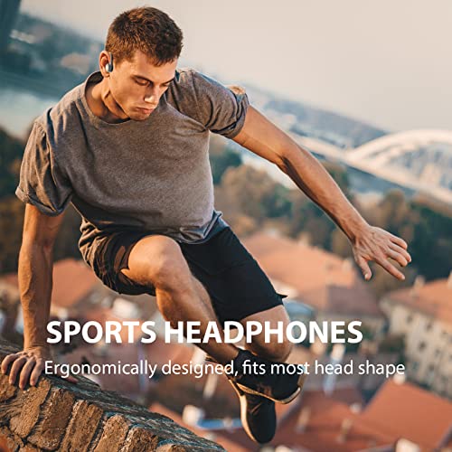 BEARTAIN Bone Conduction Headphones, Open Ear Headphones Wireless Bluetooth Open Ear Headphones, Sport Headphones Built-in Mic for Running, Driving, Cycling