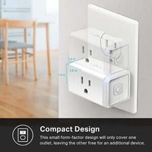 Kasa Smart Plug Mini 15A, Apple HomeKit Supported, Smart Outlet Works with Siri, Alexa & Google Home, No Hub Required, UL Certified, App Control, Scheduling, Timer, 2.4G WiFi Only, 4-Pack (EP25P4)