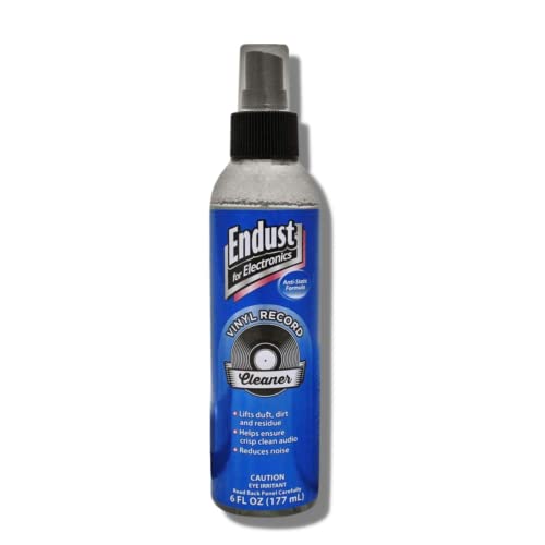 Endust for Electronics Vinyl Record Cleaner Spray, Anti-Static Cleaning Gel, Liquid Surface Electronic Clean Solution Spray, For Clear, Crisp Audio, Records Album Collection Protector, 6 oz (16495)