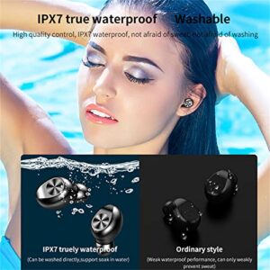 Bluetooth Headphones True Wireless Earbuds Touch Control with LED Charging Case IPX7 Waterproof Stereo in-Ear Earphones Bluetooth 5.0 Sports Ear Buds with Built-in Mic
