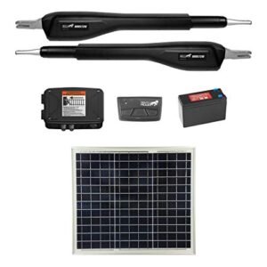 mighty mule mm572w solar package – heavy duty dual smart gate opener (30 watt solar panel)