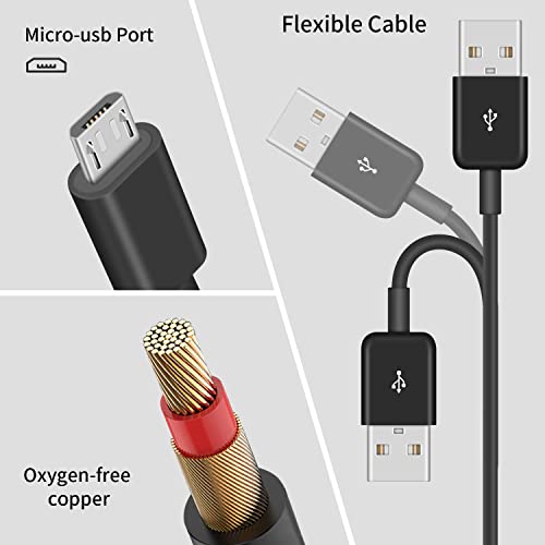 Duttek Micro USB Multi Charging Cable 1.5FT, Micro USB Splitter Cable, USB2.0 Type A Male to Four Micro USB Multi Charging Cable Support Data Sync and Charging (Black)