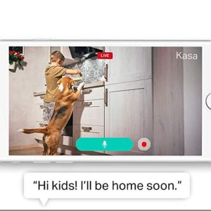 Kasa Indoor Camera by TP-Link, Rolling 2-day video history for 2-Yr Free, 1080P w/ Night Vision, 2-Way Audio, Motion Detection for Pet Baby Monitor, Works with Alexa & Google Home (KC120)