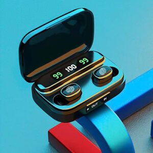 bluetooth earbuds, wireless earphones bluetooth 5.3 in-ear headphones touch control, fast charge, lcd power display, built-in mic ear buds for home office sports, can be as power bank