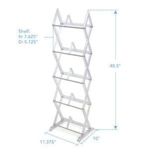 Atlantic Mitsu 5-Tier Portable Media Storage Rack – Holds 130 CD; or 90 DVD; or 105 Blu-ray/Console Game Discs – PN 64836265 in Clear