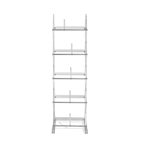 Atlantic Mitsu 5-Tier Portable Media Storage Rack – Holds 130 CD; or 90 DVD; or 105 Blu-ray/Console Game Discs – PN 64836265 in Clear