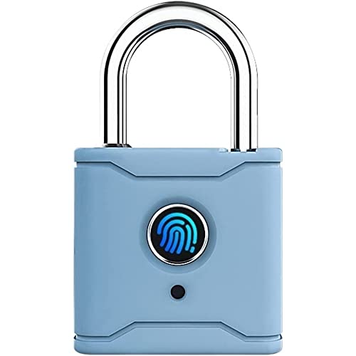 Fingerprint Padlock, Bluetooth Lock, Mobile APP, Smart Padlock, Water Resistant, USB Rechargeable,Suitable for Gym,Outdoor,Warehouse, Sports,Suitcase, Bike, School, Fence and Storage