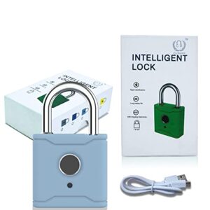 Fingerprint Padlock, Bluetooth Lock, Mobile APP, Smart Padlock, Water Resistant, USB Rechargeable,Suitable for Gym,Outdoor,Warehouse, Sports,Suitcase, Bike, School, Fence and Storage