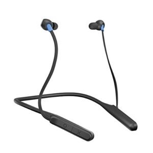 jam tune in bluetooth neckband style headphones 30 ft. range, 12 hour playtime, hands-free calling, sweat and rain resisitant ipx4 workout earbuds black