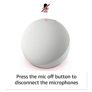 Echo Dot (5th Gen) | Glacier White with Kasa Smart Plug Mini