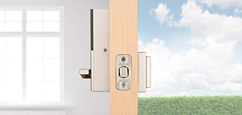 Kwikset 99250-206 Kevo Contemporary Touch-to-Open Bluetooth Smart Square Door Lock Deadbolt Featuring SmartKey Security, Satin Nickel