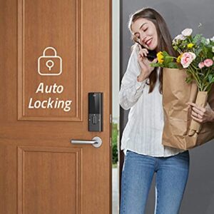 eufy Security Smart Lock Touch, Remotely Control with Wi-Fi Bridge, Fingerprint Keyless Entry Door Lock, Bluetooth Electronic Deadbolt, Touchscreen Keypad, BHMA Certified, IP65 Weatherproof