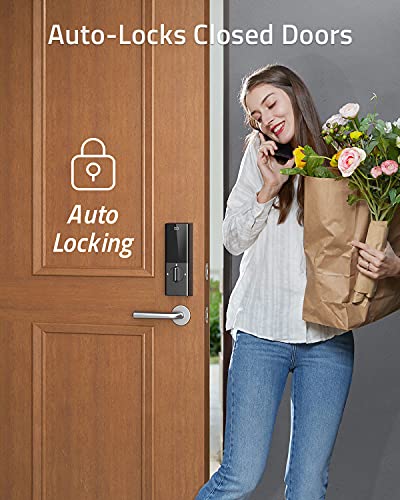 eufy Security Smart Lock Touch, Remotely Control with Wi-Fi Bridge, Fingerprint Keyless Entry Door Lock, Bluetooth Electronic Deadbolt, Touchscreen Keypad, BHMA Certified, IP65 Weatherproof