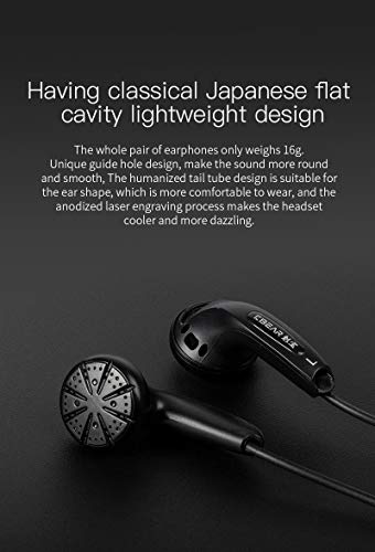 Kinboofi KBEAR Stellar Earphones Wired Earphone, HiFi Stereo Headphones with 1 Dynamic Driver, HiFi Entry Level Headsets (with Mic, Black, 5 Pairs)…