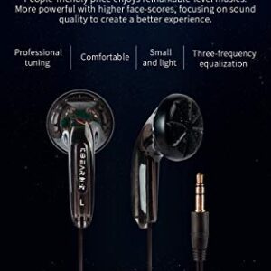 Kinboofi KBEAR Stellar Earphones Wired Earphone, HiFi Stereo Headphones with 1 Dynamic Driver, HiFi Entry Level Headsets (with Mic, Black, 5 Pairs)…