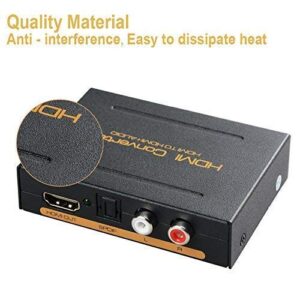 AGPtek HDMI to HDMI + SPDIF + RCA L/R Audio Extractor Converter (HDMI Input,HDMI+ Audio Output)