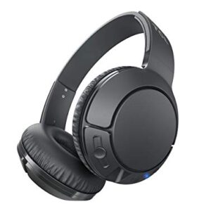 TCL MTRO200BT Wireless On-Ear Headphones Super Light Weight Headphones with 32mm Drivers for Huge Bass and 20 Hour Playtime – Shadow Black (Renewed)