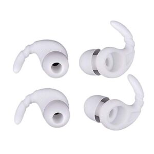 2 pair sports earbud stabilizers fins wing left and right side stabilizers fins wing eartips adapters for in ear earphones with 4mm to 6mm nozzle attachment compatible with ie8 t110 xba-h1 k3003