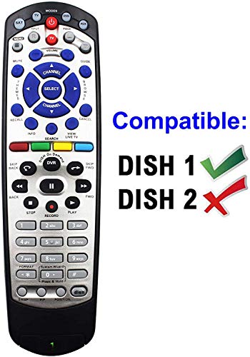 Amtone Replacement Remote Control for Dish Network 20.1 IR Satellite Receiver Compatible with Dish Network 1 Only Instruction Included