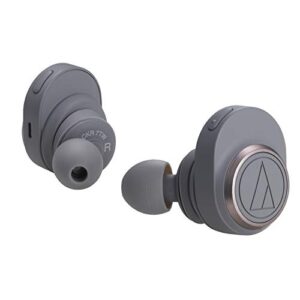 audio-technica ath-ckr7tw true wireless in-ear headphones, gray