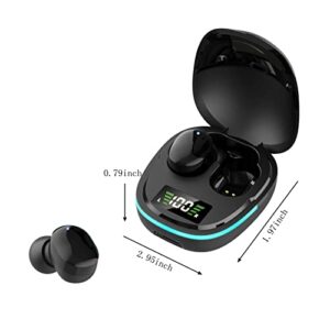 CENGNIAN Wireless Earbuds Light-Weight Bluetooth Headset, Stereo Earphones in-Ear, Ear Buds Headphones, Built-in Mic Headset Premium Deep Bass Finger Control for Sport Black with Charging Case